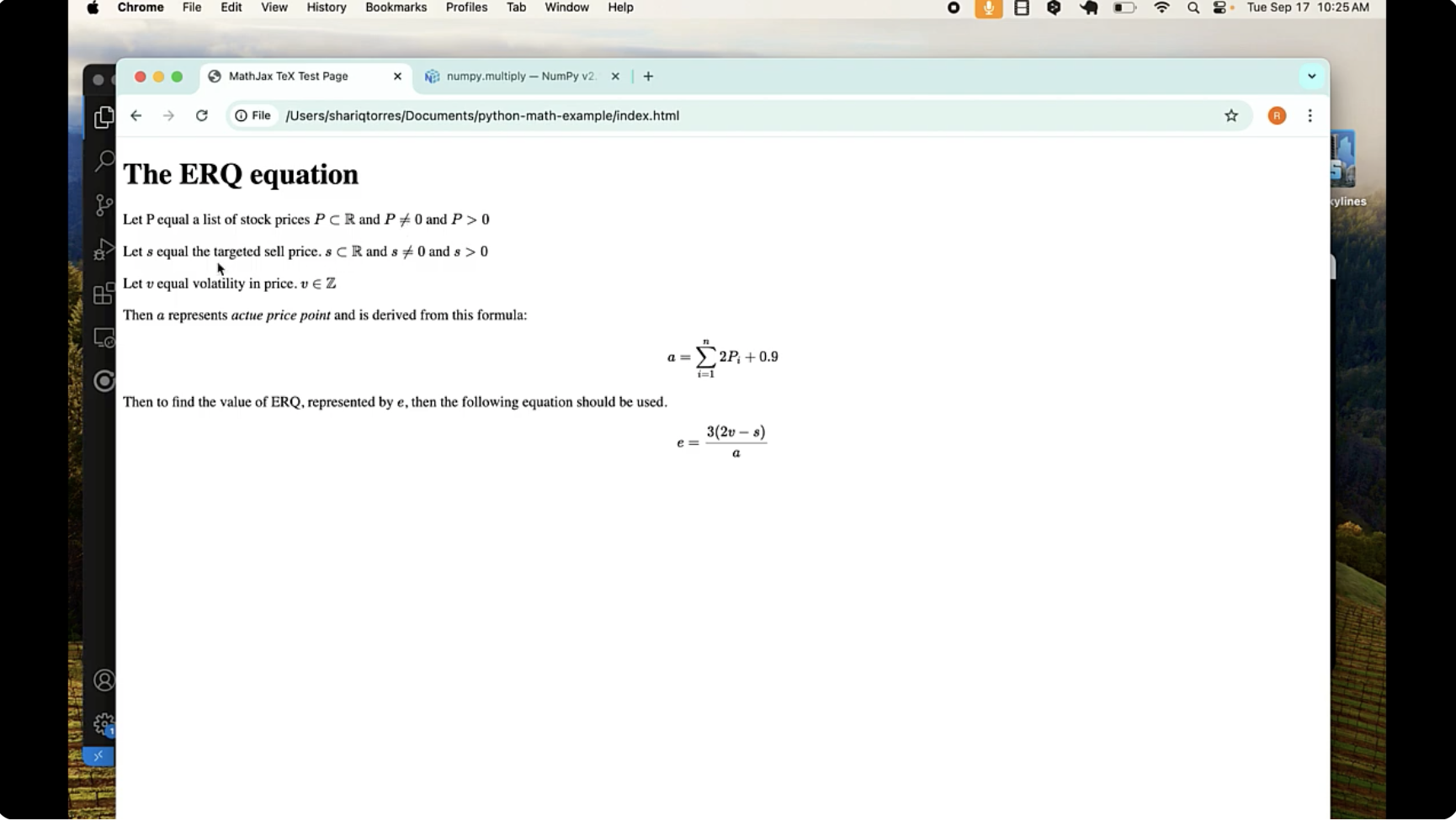 Translating math equations into code